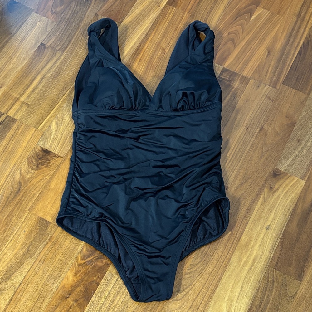 Time and Tru Black One Piece Swimsuit